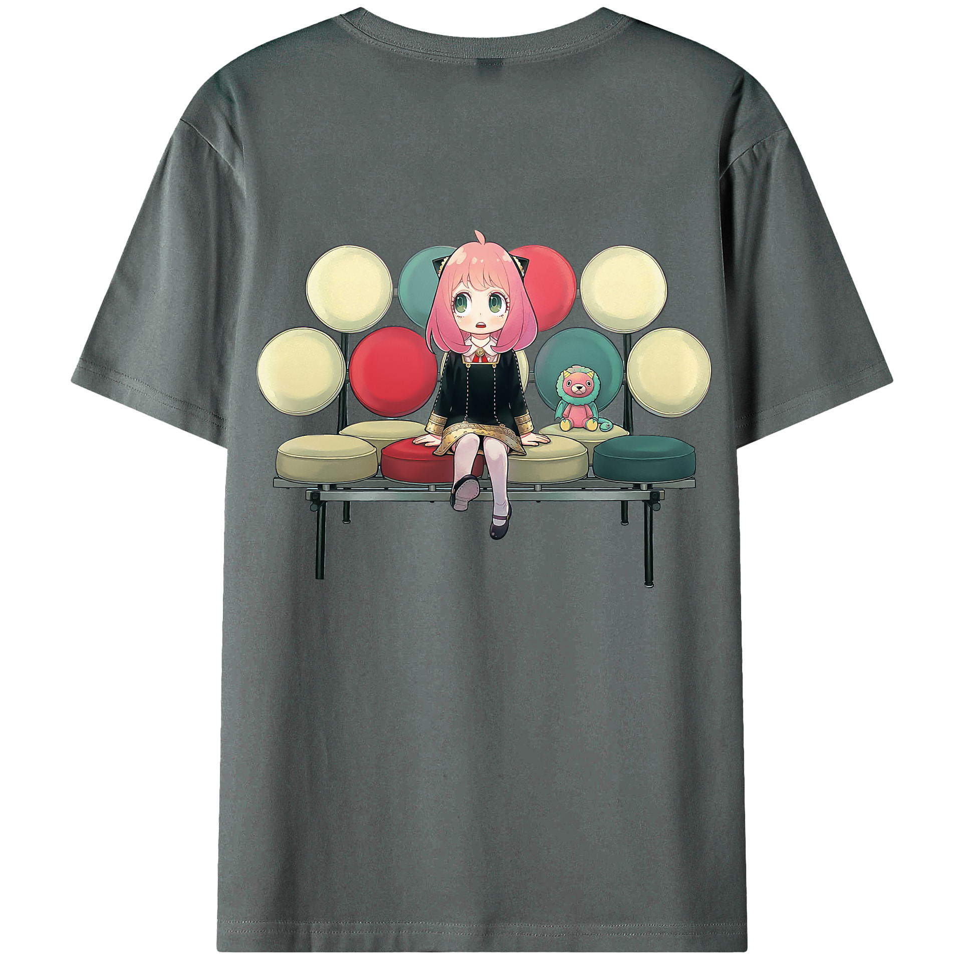 （画像用） SPY×FAMILY间谍家家酒 綿100％ メンズ半袖Tシャツ（バックプリント） 通気性